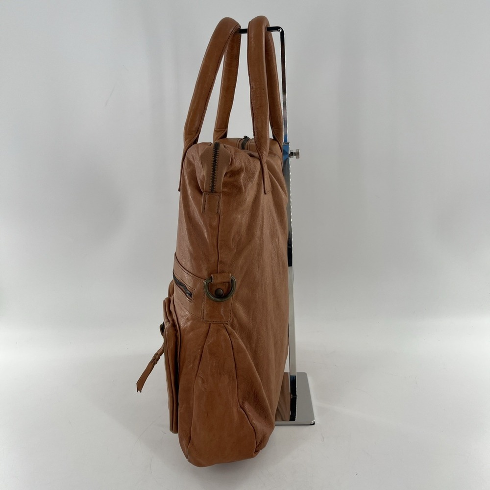 Vintage Danier Tote Large Satchel Bag Compartments‎ Teracotta Honey Brown Purse - Picture 6 of 16